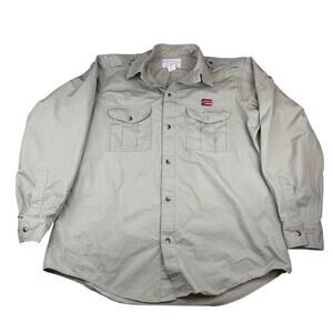 Filson CC Filson Co Khaki Fishing Shirt Size 44